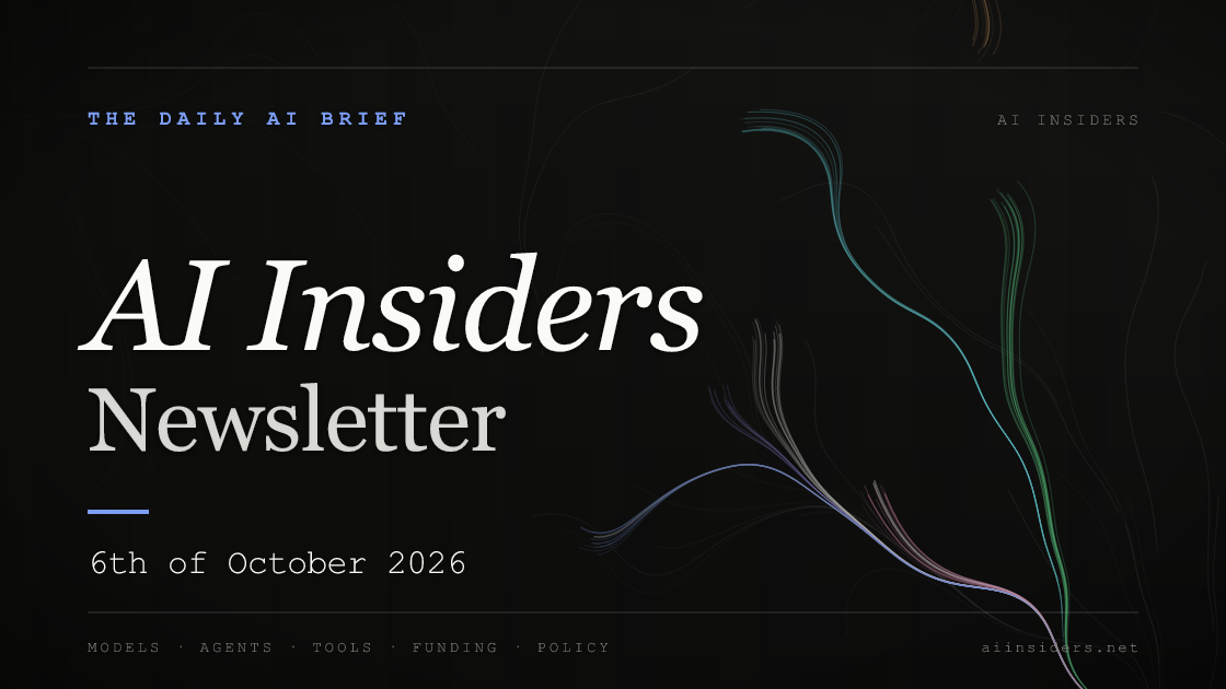 AI Insiders Newsletter cover for the issue dated 6 Oct 2026