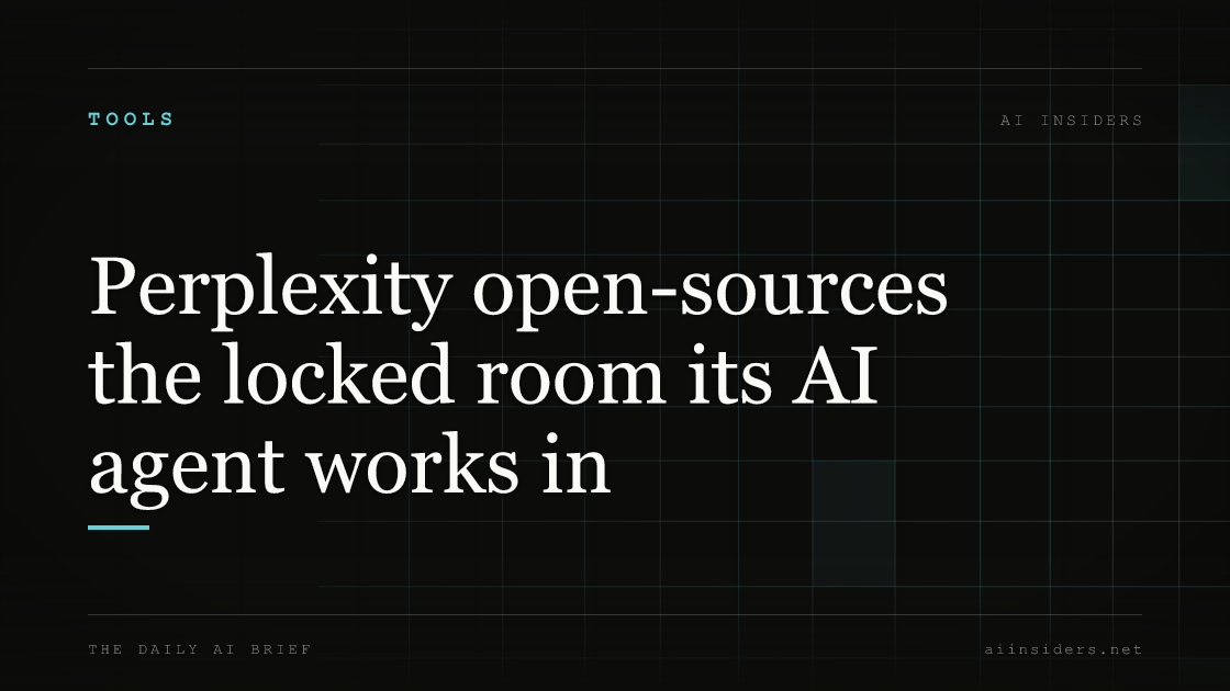 Perplexity open-sources the locked room its AI agent works in, featured image for AI Insiders